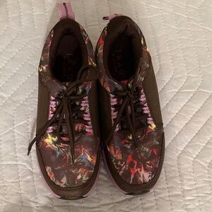 Traq by Alegria Kids' Brown and Pink Sneakers